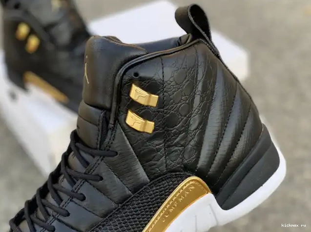 Rep Kickmax Air AO6068-007 Black 12 Gold-White Metallic Jordan Retro 'Reptile' 0512